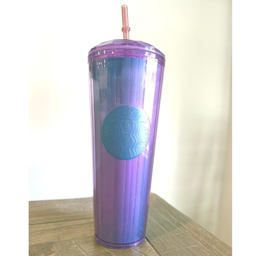 Starbucks Venti 24oz Purple Kaleidoscope Pleated Dome Tumbler Cold Cup